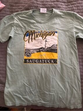 Michigan Saugatuck Graphic Tee - Mint Green